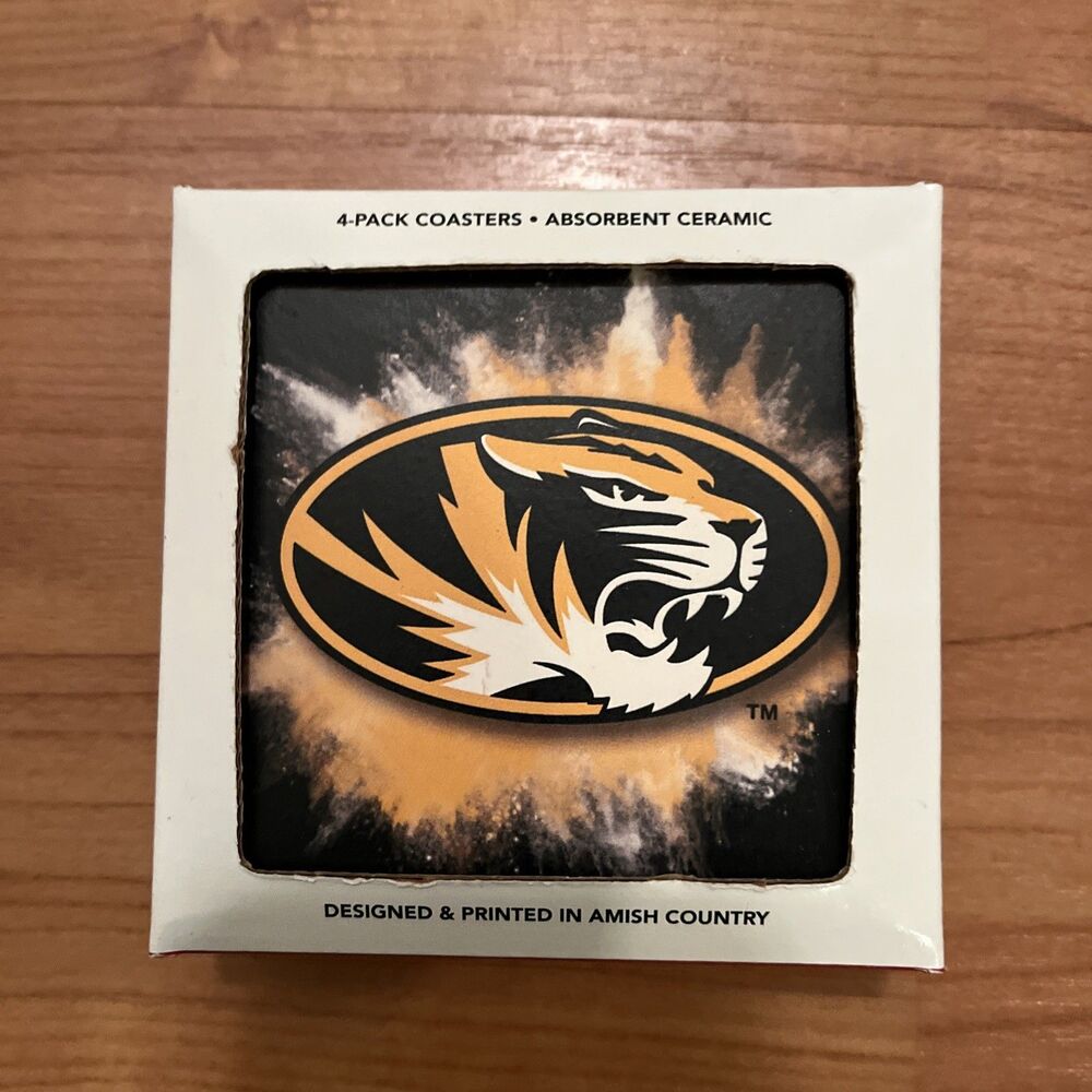 Missouri (Mizzou) Tigers 4-Pack Ceramic Coasters